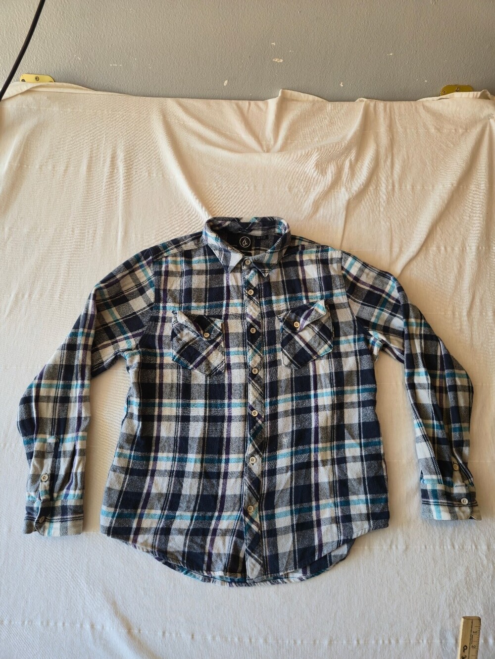 Volcom Classic Fit Large Plaid Button-Up Shirt